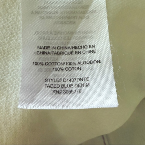 Thread Supply Denim Dress Blue Light Wash Size Large Pockets Western Long Sleeve - Picture 13 of 13